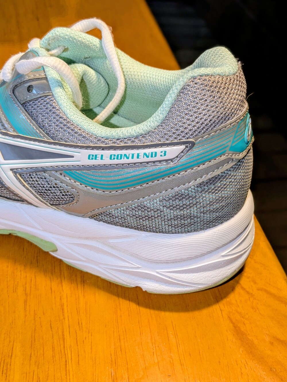 Asics Gel-Contend 3 T5G5Q Grey Green Women's Running Shoes 9.5D Sneakers Sports - Picture 4 of 16